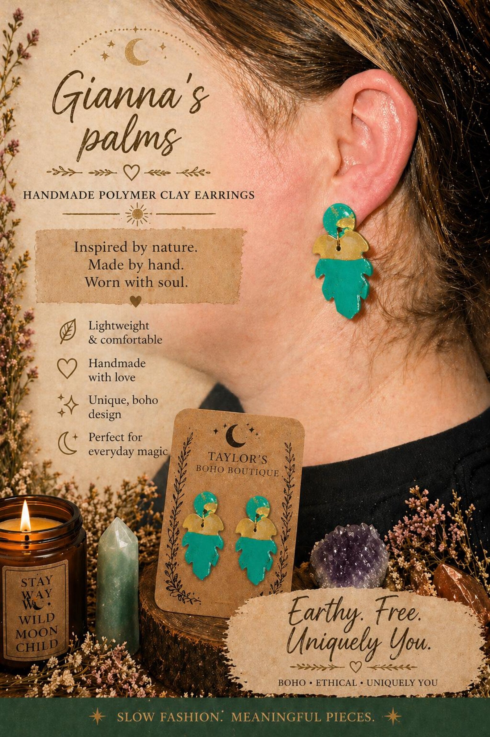 Gianna's Palms in Green